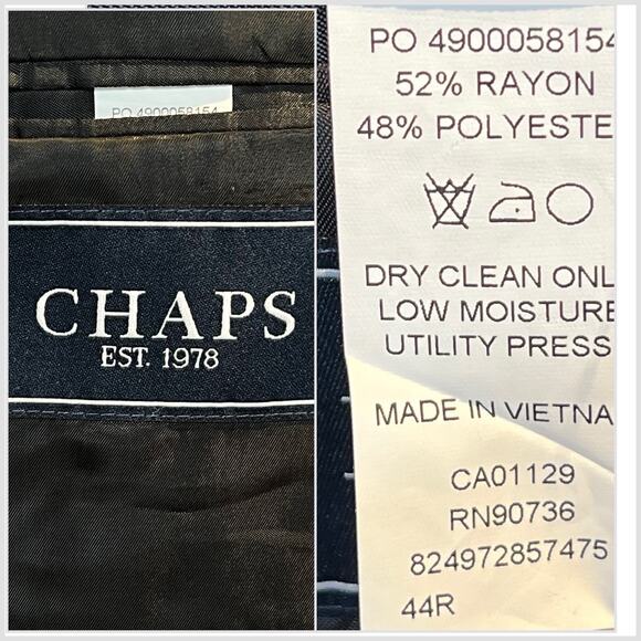 NWOT Chaps Ralph Lauren Men 44R Gray Waffle Texture Flannel Finish Blazer Jacket - Picture 16 of 16